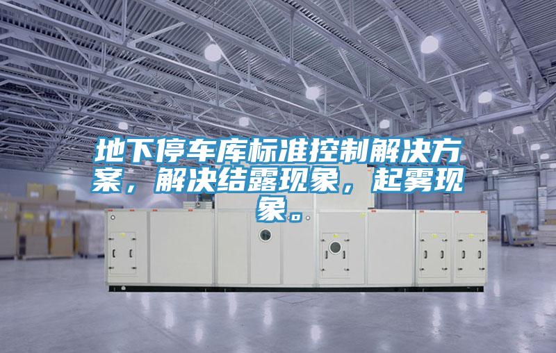 地下停車庫標(biāo)準(zhǔn)控制解決方案，解決結(jié)露現(xiàn)象，起霧現(xiàn)象。