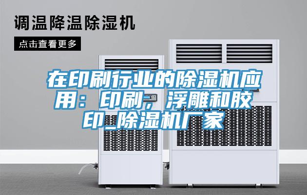 在印刷行業的除濕機應用：印刷，浮雕和膠印_除濕機廠家
