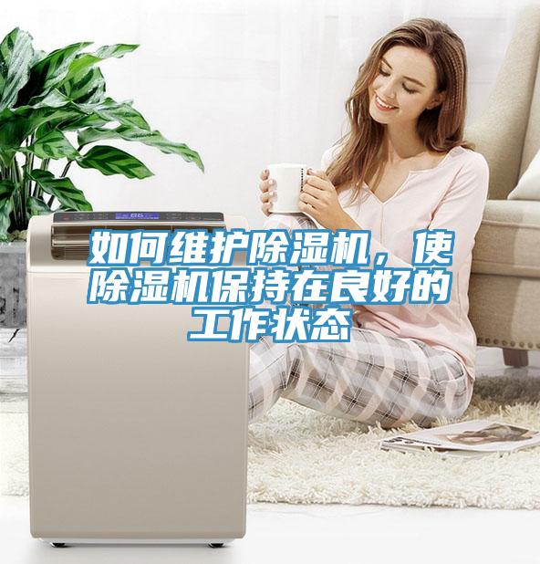如何維護除濕機，使除濕機保持在良好的工作狀態