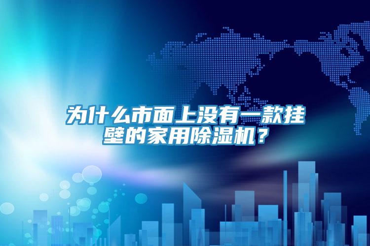 為什么市面上沒有一款掛壁的家用除濕機?