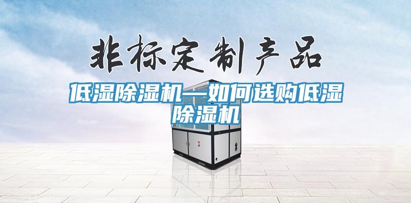 低濕除濕機—如何選購低濕除濕機