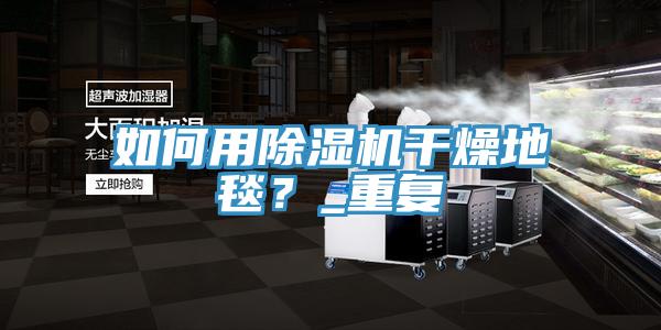 如何用除濕機干燥地毯？_重復