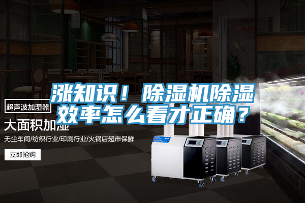 漲知識！除濕機除濕效率怎么看才正確？
