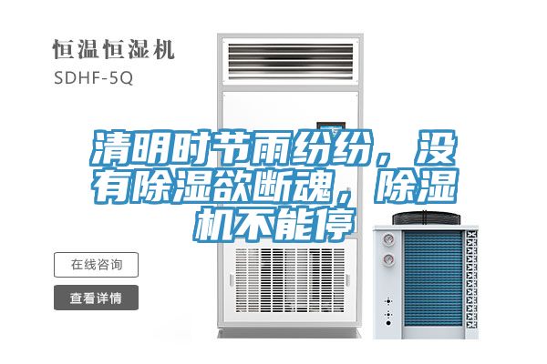 清明時節雨紛紛，沒有除濕欲斷魂，除濕機不能停