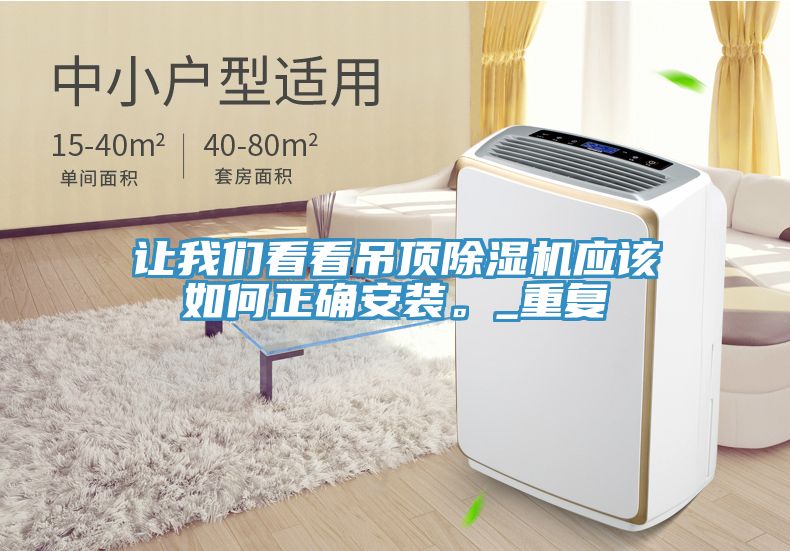 讓我們看看吊頂除濕機應該如何正確安裝。_重復