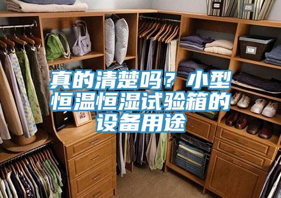 真的清楚嗎？小型恒溫恒濕試驗箱的設備用途